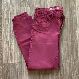 Madewell burgundy jeans